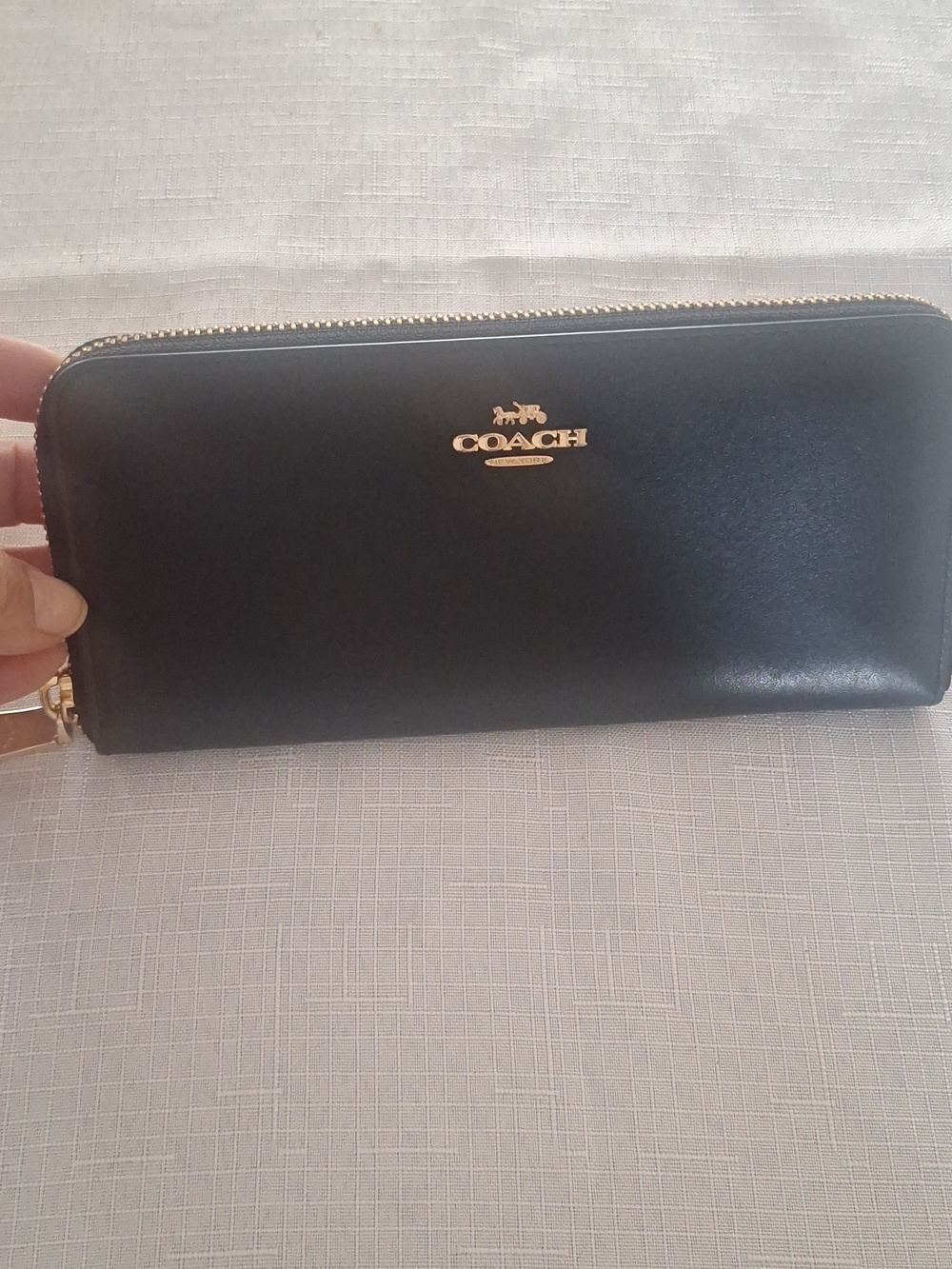 Coach Black Zip-Around Leather Wallet - Picture 10 of 10